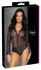 Cottelli PARTY Powernet Long-Sleeve Bodysuit with Matt Panties S