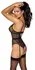 Cottelli LINGERIE Body Pear String XL, Lace & Powernet, Removable Pearls