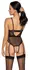 Cottelli LINGERIE Body Pear String XL, Lace & Powernet, Removable Pearls