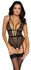 Cottelli Lingerie Body String L with Removable Pearl Detail, Black