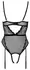 Cottelli Lingerie Body String L with Removable Pearl Detail, Black