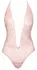 Kissable Bodysuit Pink L/XL - Delicate Lace & Powernet, Adjustable Straps