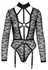 Cottelli LINGERIE Body Lace L Long-Sleeve, Adjustable Harness, Black