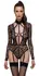 Cottelli Lingerie Body Lace M Long Sleeve Lace Harness Black