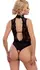 Abierta Fina Body Lace M - Lace & Satin Bodysuit with Rhinestone Details