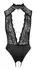 Abierta Fina Body Lace S - Elegant Two-Piece Satin & Lace Bodysuit, Size S