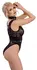 Abierta Fina Body Rhinestones S - Lace Design, Removable Chains, Black
