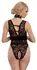 Abierta Fina Body Rhinestones S - Lace Design, Removable Chains, Black