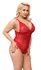 Cottelli Curves Body Red 2XL - Sheer Powernet, Adjustable Straps