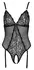 Cottelli Lingerie Black Sheer Lace Powernet Body S Adjustable Straps