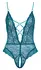 Cottelli Lingerie Body Teal XL Adjustable Lace Straps Open Style