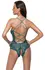 Cottelli Lingerie Body Teal S - Elegant Lace Bodysuit with Open Design