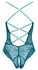 Cottelli Lingerie Body Teal S - Elegant Lace Bodysuit with Open Design