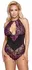 Cottelli CURVES Body Lace 3XL - Two-Tone Floral Lace Bodysuit