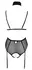 Abierta Fina Body Decoration L - Open Cup Powernet with Rose-Gold Details
