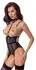Abierta Fina Body Decoration M Open Cup Adjustable Velvet Straps