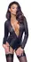 Cottelli Collection Bondage Body Black Matte Look with Sleeves & Cuffs L