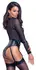 Cottelli Collection Bondage Body Black Matte Look with Sleeves & Cuffs L