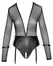 Cottelli Bondage Body Black M with Removable Garters and Handcuff Set