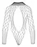 Cottelli Collection Fence Net Bodysuit S-L Black High-Leg Design