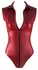 Cottelli Collection Body Bordeaux Zip XL - Matte High-Neck, Stretch Fit