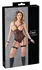 Cottelli Collection Body Open S - Lace & Wet Look, Adjustable Straps, Black