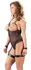 Cottelli Collection Body Open S - Lace & Wet Look, Adjustable Straps, Black