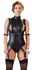 Cottelli Collection Body Suspenders XL Black Matte, Adjustable Straps
