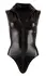 Cottelli Collection Body S Black Wet Look 2-Way Zip Short Sleeves
