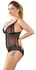 Cottelli Collection Sheer Lace Body 4XL with Adjustable Straps, Black