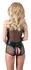 Cottelli Collection Black Sleeveless Bodysuit XL, Wet Look & Mesh, Zippered