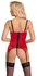 Cottelli Lingerie Satin & Lace Red Cami Suspenders Set M