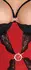 Cottelli Lingerie Satin & Lace Red Cami Suspenders Set M