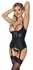 Abierta Fina Suspender Shirt Set 85B/L Matte Look with Pearl Details