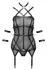 Cottelli Bondage Basque XL with Adjustable Arm Restraints, Black