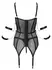 Cottelli Bondage Basque XL with Adjustable Arm Restraints, Black