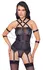 Cottelli BONDAGE Basque S - Adjustable Powernet Bodysuit, Black