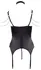 Abierta Fina Basque 75B/S Satin & Lace Body with Removable Rhinestone Chains
