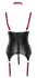 Cottelli Bondage Set Black/Red M - Matte Look, Adjustable Collar & Cuffs