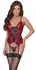 Cottelli LINGERIE Basque Red/Black L - Elegant Lace & Powernet Design