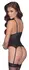 Cottelli Lingerie Basque Red/Black S - Lace & Powernet Design