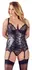 Cottelli Collection Basque Bondage 95E/2XL Matte & Lace, Black/Rose Gold