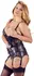 Cottelli Collection Basque Bondage 85D/L Matte & Lace Intimate Set Black