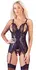 Cottelli Collection Basque L Black Matte Lace Design Adjustable Straps