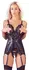 Cottelli Collection Basque Set M Matte & Lace, Crotchless, Black