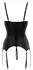 Cottelli Collection Basque Set M Matte & Lace, Crotchless, Black
