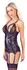 Cottelli Collection Basque S Matte Finish with Lace Details, Crotchless Thong