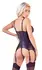 Cottelli Collection Basque S Matte Finish with Lace Details, Crotchless Thong