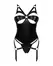 Obsessive Armares Wet Look Corset Set with Thong XS/S Black