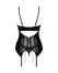 Obsessive Norides Wetlook Lace Corsage & Thong Set Black M/L